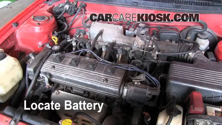 1996 Toyota Corolla 1.6L 4 Cyl. Battery Replace